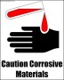 Corrosive Material Sign Template
