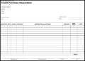 Credit Purchase Requisition Form Template