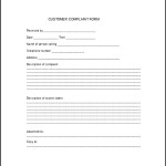 Customer Complaint Form Document