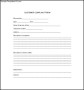 Customer Complaint Form Document