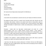 Customer Service Representative General Cover Letter Word Format Free Download