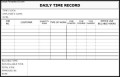 Daily Time Record Form Template