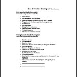 Detailed Cleaning List Template