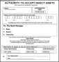 Direct Debit Form Template