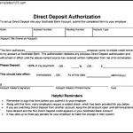 Direct Deposit Authorization Form To Download