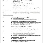 Doctor Resume Template Free