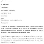 Donation Letter for School