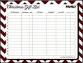 Download Christmas Family Gift List Printable