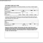 Downloadable Customer Complaint Form