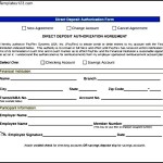 Downloadable Direct Deposit Authorization Form