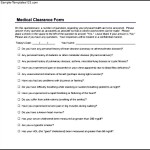 Downloadable Medical Clearance Form