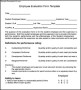 Employee Evaluation Form Template Sample