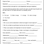 Employee Self Evaluation Form