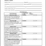 Employee performance Review Form