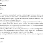 Employment Termination Letter due to Absence