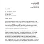 English Teacher Cover Letter Word Format Template Free Download