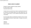 Example 30 Days Notice Letter to Landlord
