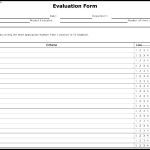 Example Evaluation Form Template