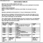 Example Event Schedule Itinerary Free Doc Template