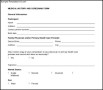 Example For Medical History Form