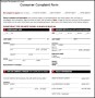 Example Of Consumer Complaint Form