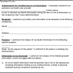 Example Of Generic Medical  Records Release Form