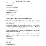 Example Of Job Resume Cover Letter