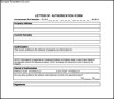 Example Of Letter Authorization Form