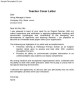 Example Of Teacher Cover Letter Format