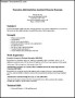 Executive Office Administrative Resume