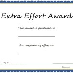 Extra Effort Award Template