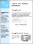 Family Holiday Newsletter Template