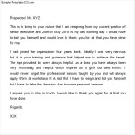 Farewell Thank You Letter to Boss