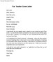 Fax Teacher Cover Letter Example