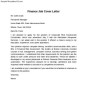 Finance Job Cover Letter Example