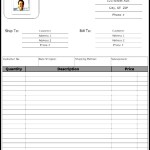 Form Packing List Template