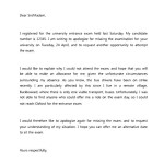 Formal Apology Letter for Not Attending an Event