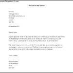 Formal Letter Of Resignation Template Word Doc