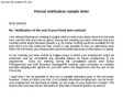Formal Notice Letter