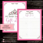 Free Baby Shower Guest List Templates