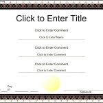 Free Certificate Example Template
