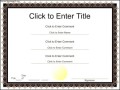 Free Certificate Example Template