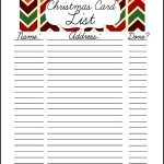 Free Christmas Card List Printable Google Doc