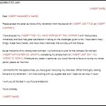 Free Download Retirement Resignation Letter Sample