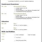 Free Open Office Resume Template Sample