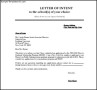 Free School Application Letter of Intent Template Example PDF Format