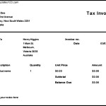 Free Tax Invoice Template Australia