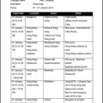 Free Travel Itinerary Template Word