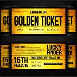 Golden Silver Ticket Corporate Invitation