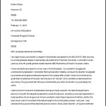 Graduate School Application Letter of Intent Sample